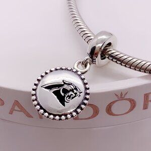 Pandora Carolina Panthers Charm Pendant|S925 Sterling Silver Jewelry